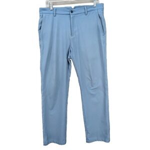 Dunning Golf Performance Everbest Men's Pants 32/30 Straight Leg Flat Front Blue